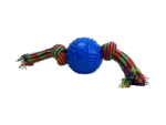 Mordedor de cuerda de algod&oacute;n con pelota de goma 26cm - Imagen 2