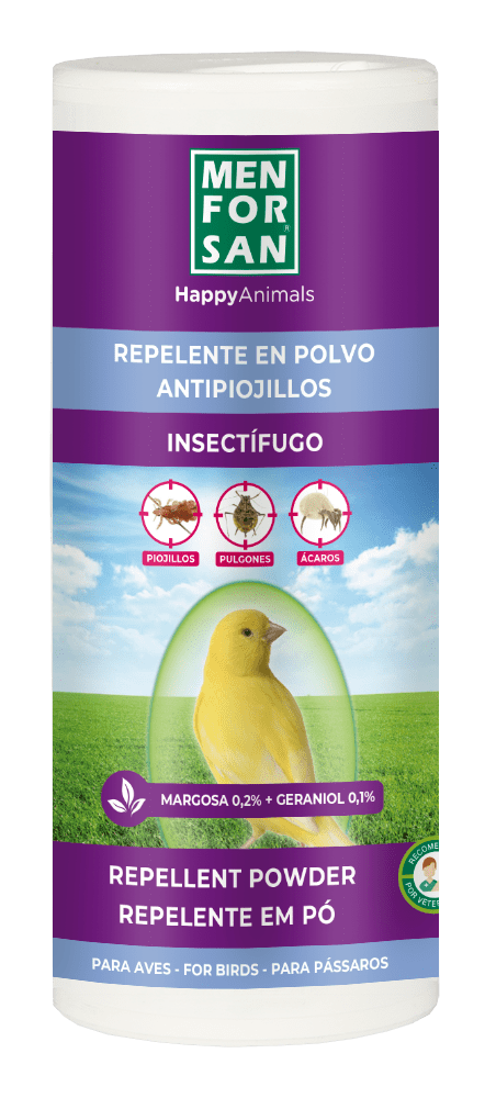 Repelente Natural en polvo antipiojillos para pajaros 250gr