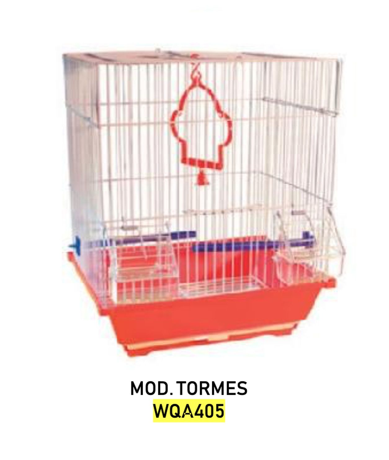 Jaula Criadero desmontable con barrotes blancos 35x28x46