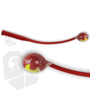 Lanzador de pelotas con pelota de tenis