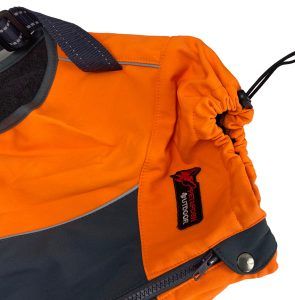 Abrigo naranja de Spandex con arnes y forro de lana (65cm) - Imagen 3