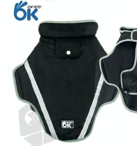 Abrigo-chubasquero color negro con bandas reflectantes-Talla S - Imagen 2