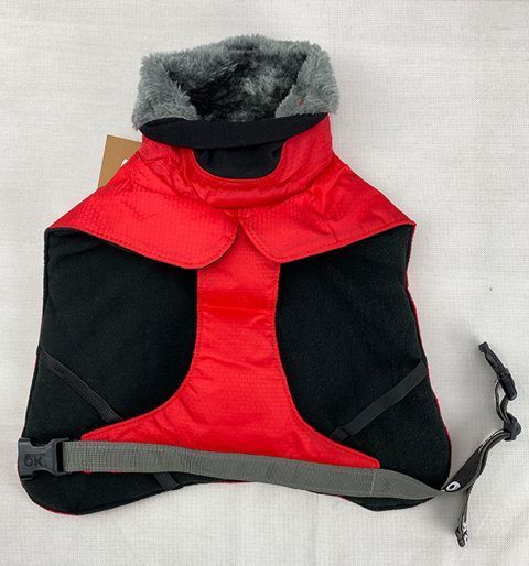 Abrigo-chubasquero con cuello pelo en color rojo-Talla S - Imagen 3