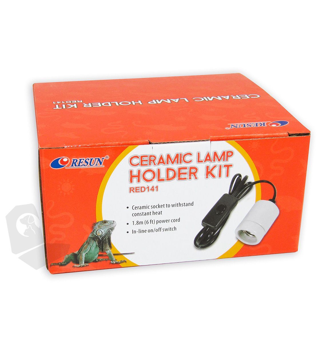 RED-141 Kit de Casquillo en Cer&aacute;mica Resun con interruptor para Reptiles