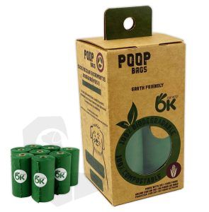 Bolsas recoge cacas Biodegradables, 8 rollos x 15 bolsas