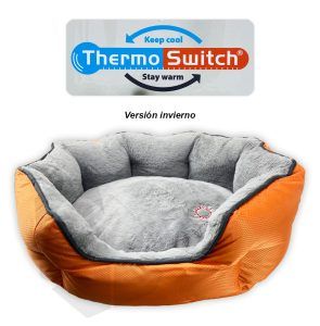 Santorini TermoSwitch  - Cuna reversible naranja/gris Talla S (45x38x20cm)