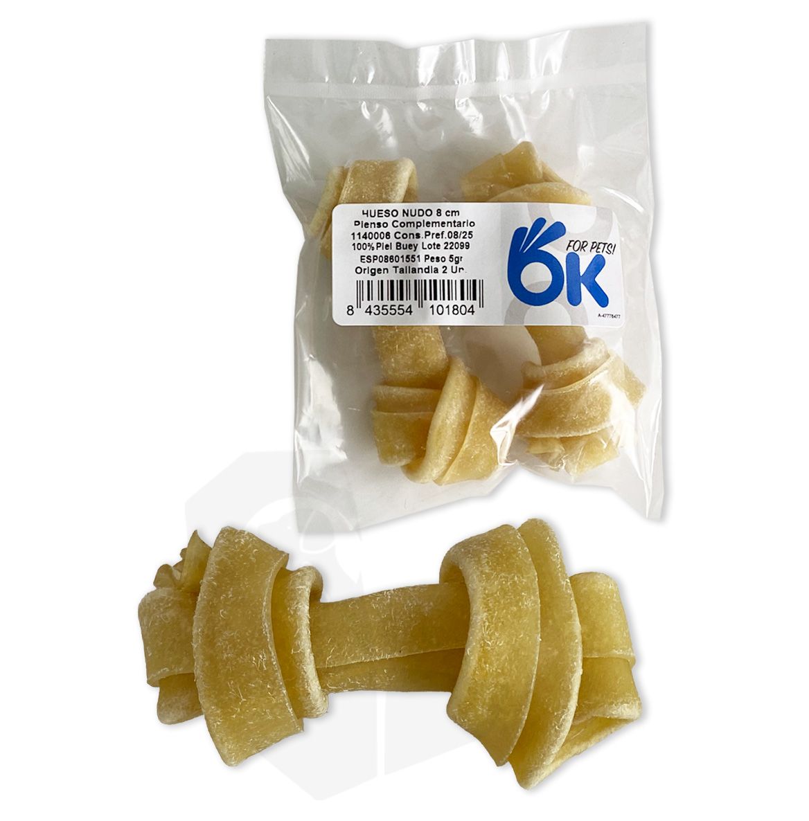 Hueso nudo 8cms (blister de 2uds/18gr)