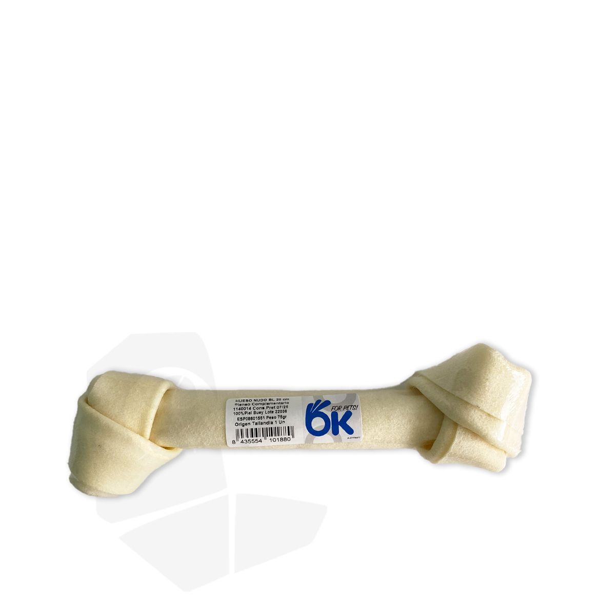 Hueso nudo blanco 16cms (blister de 1uds/ 65gr)