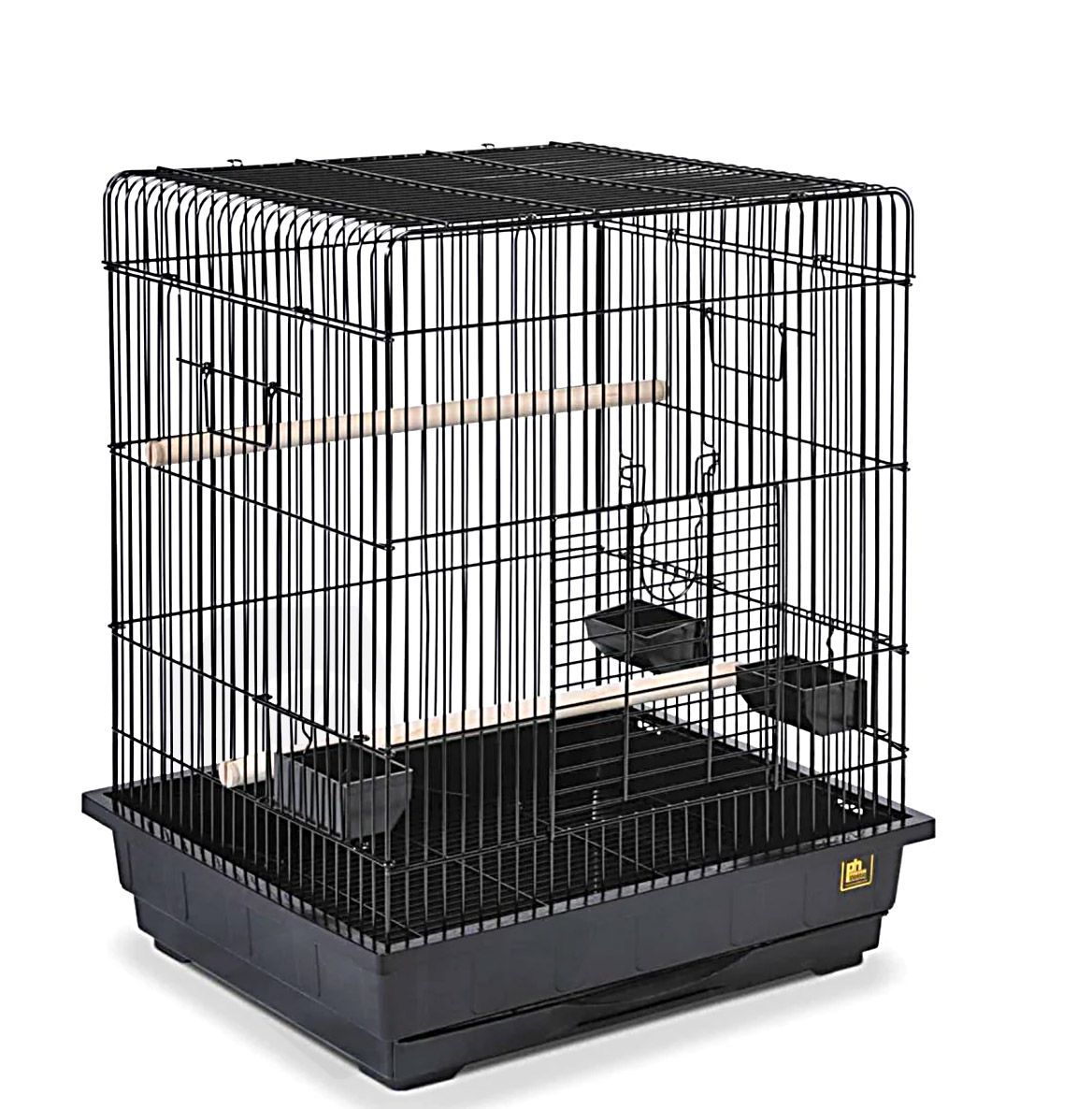Jaula de Loro grande desmontable barrotes negros 40x40x59cm