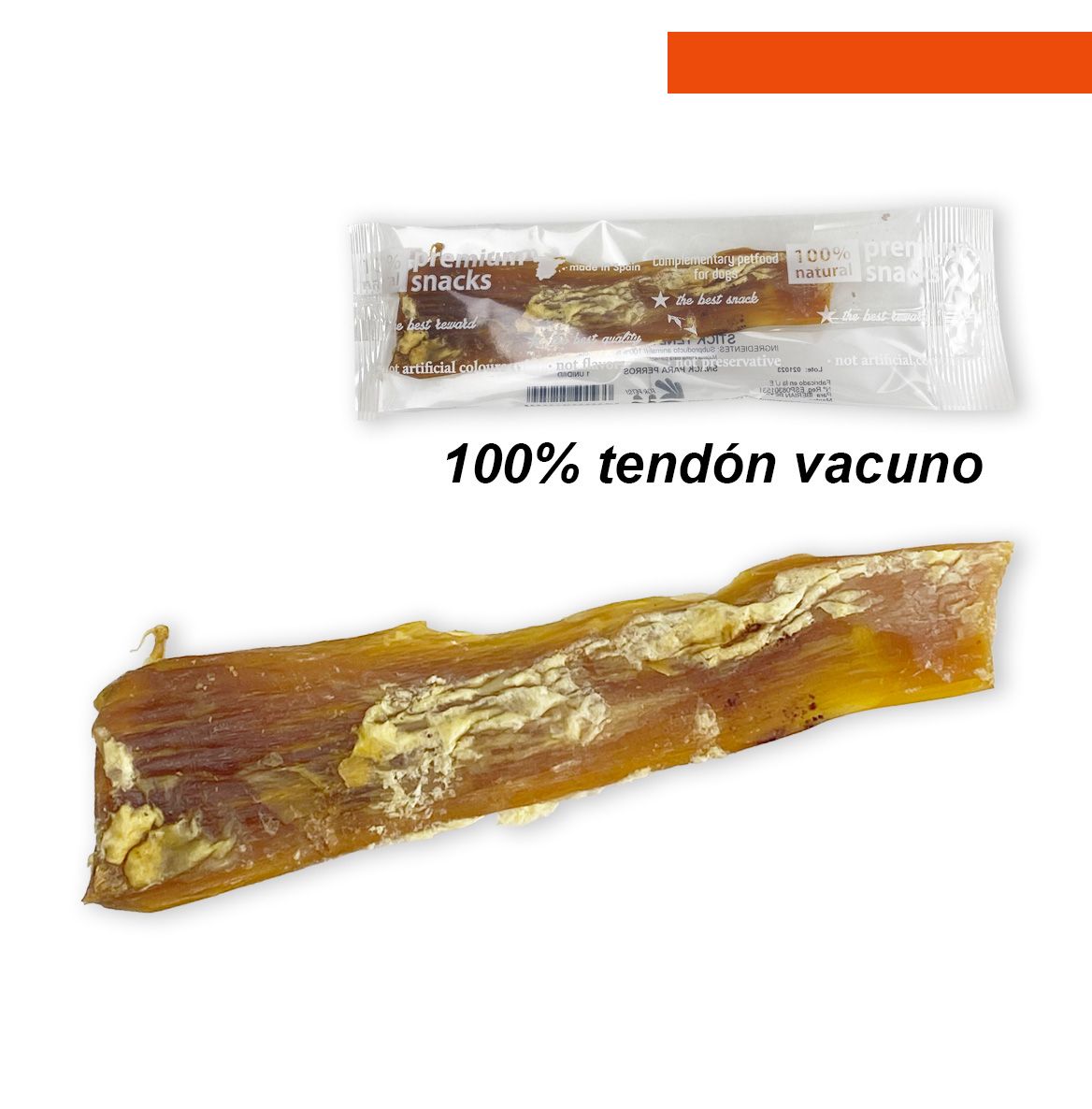 Snack natural 100% tend&oacute;n vacuno. Expositor de 50uds