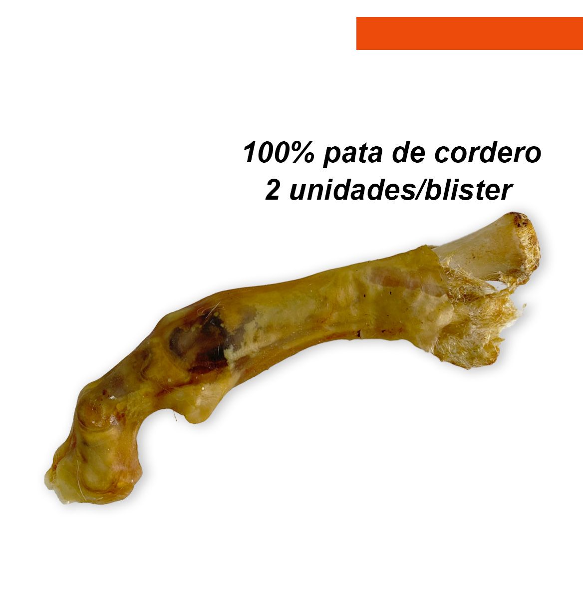 Snack natural 100% pata de cordero, caja de 20 blisters (2 uds x blister)