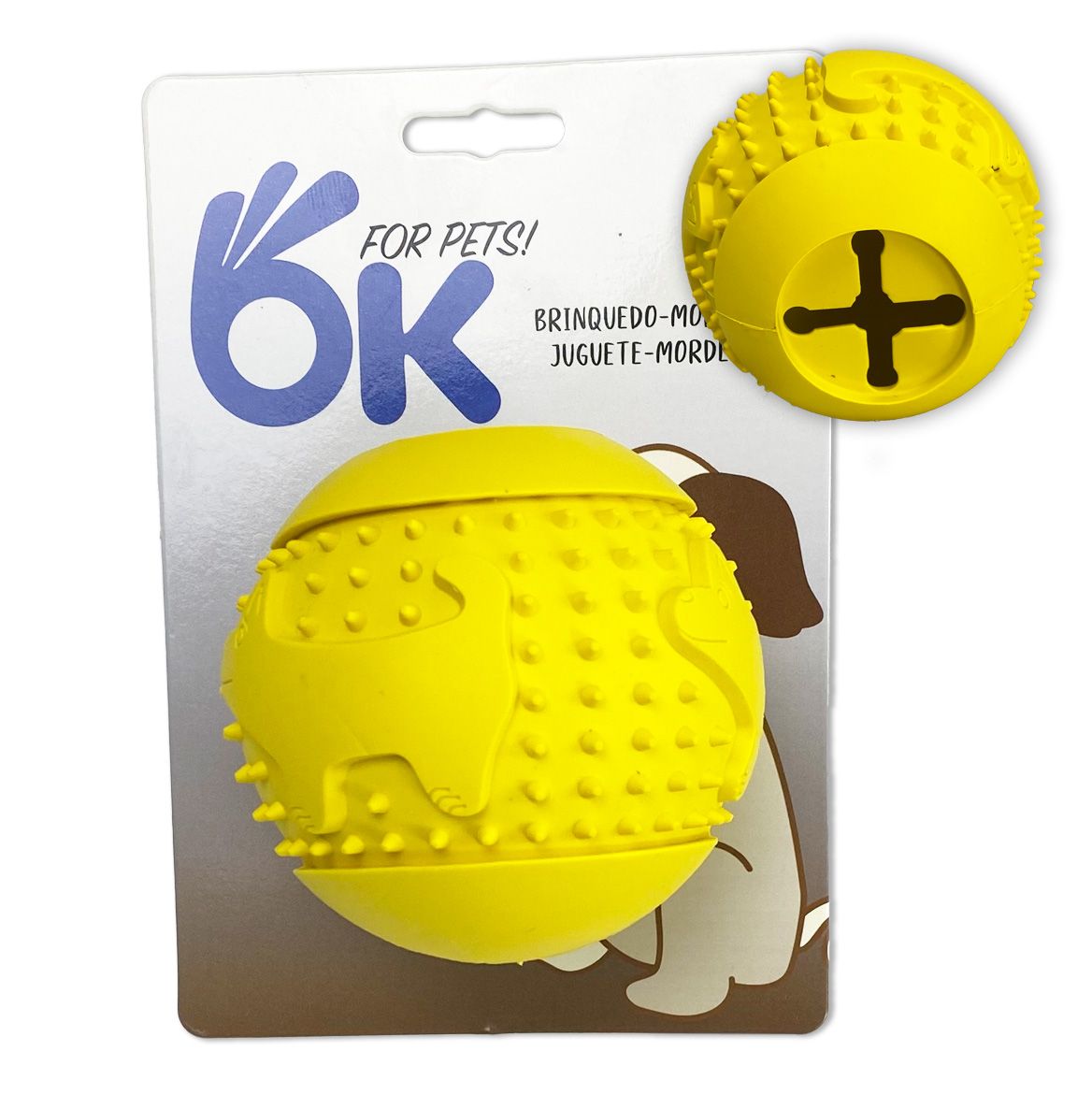 Pelota goma para golosinas  (7,5 x 5,7cm)