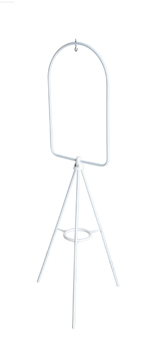 Pie tr&iacute;pode blanco con arco 150cm
