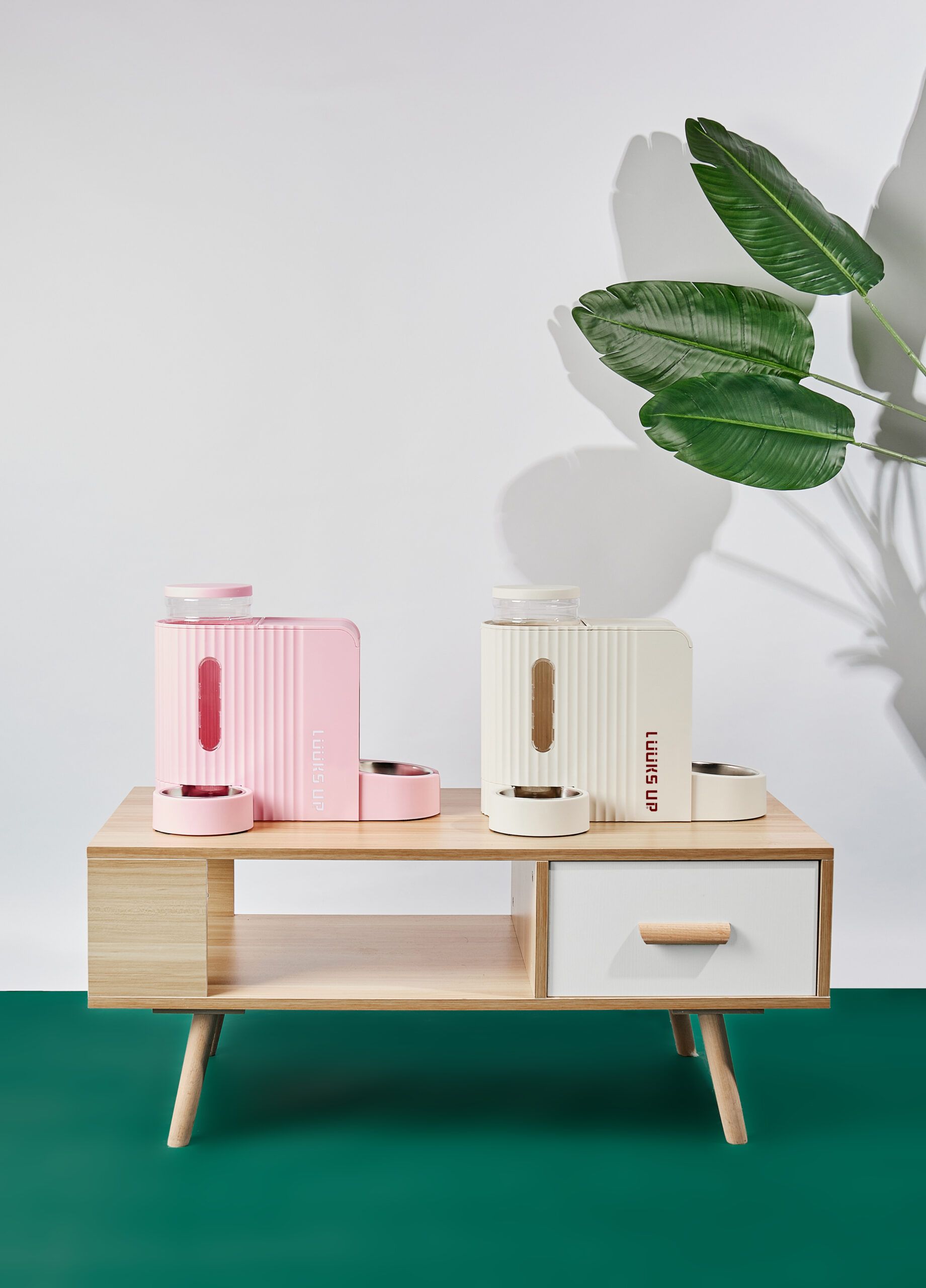 LUUKS UP 2-In-1 GRAVITY Comedero y dispensador de agua Blanco - Imagen 5
