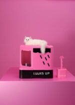 LUUKS UP SPRING Rain Cat Litter Box Rosa 53 x 50.8 x 48.3 cm - Imagen 3