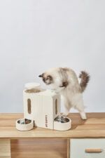 LUUKS UP 2-In-1 GRAVITY Comedero y dispensador de agua Blanco - Imagen 3