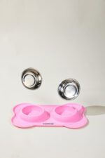 LUUKS UP BONE Comedero doble rosa 36 x 22.5 x 4 cm - Imagen 3