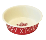 Comedero Navidad rojo-beige 13cm